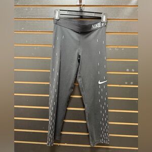 Nike pro crop Black Leggings with White Accents